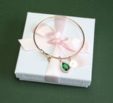 Emerald green bridesmaid earrings, Green Bridesmaid necklace earrings, bridesmaid bracelet, Emerald green bridesmaid gift, Bridal party gift
