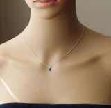 Dainty 4mm purple opal necklace custom color opal necklace Sterling Silver opal necklace Bridesmaid gift Birthstone gift opal layer necklace