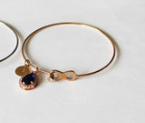 Navy bridal bracelet earrings set, Blue bridesmaid necklace earrings, Navy bridesmaid earrings, infinity bracelet bracelet, Bridesmaid gift