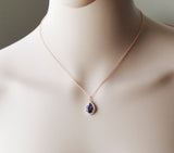 Deep purple bridesmaid earrings Purple plum bridesmaid necklace earrings Purple Amethyst gift set Bridesmaid gift Custom color wedding set