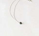 8mm fire opal floating necklace Multiple color Sterling Silver Bridesmaid necklace Ice blue opal pendant necklace Custom color opal necklace