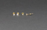 Dainty Sterling Silver Cubic Zirconia stud earrings, Flower girl gift, Bridesmaid earrings, Flower girl earrings Nose stud earring Cartilage