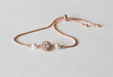 Custom pearl color Cubic Zirconia bridesmaid gift bridesmaid earrings bracelet Bridesmaid necklace earrings Personalized wedding gift Bridal