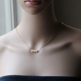 Genuine antique cream fresh water pearl necklace, Cream pearl necklace, Bridesmaid necklace, Light gold pearl necklace, Real pearl necklace