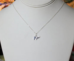 Elephant necklace - Sterling Silver, elephant pendant necklace charm necklace good luck charm necklace