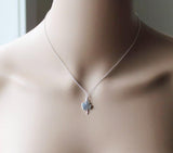 Clover necklace- Sterling silver- Four leaf necklace - Shamrock necklace - Leaf charm - Faith-Love-Hope-Luck - Family, Sister, Friends