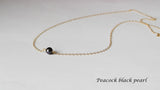 Natural dainty white pearl necklace 14K Rose gold filled Fresh water pearl necklace Real pearl necklace Flower girl necklace bridesmaid gift