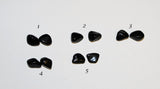 Black tourmaline raw stone earrings, Titanium earrings, Hypoallergenic Tourmaline studs, Raw birthstone studs, Black stone studs Black studs