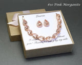 Custom White opal bridesmaid earrings bracelet set Bridesmaid necklace earrings set Opal jewelry gift bridesmaid jewelry White opal gift set