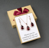 Clip on CZ hook drop earrings Non-pierced ears Clip on rose gold earrings Bridesmaids gifts Clip on bridal party gifts Burgundy Mothers clip