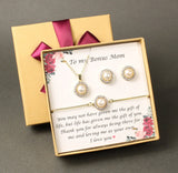 Bonus Mother Pearl gift SET Life has given me the gift of you Mother in law Bonus mom gift Mothers pearl gift from Bride Thank you mom gift
