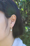 Clip On pearl drop earrings Non pierced ears Lavender Pearl clip on earrings Silver gold clip on earrings Bridesmaid earrings flower girl