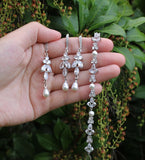 Bridal pearl jewelry set Bridesmaid earrings necklace bracelet set Wedding pearl jewelry SET Bridesmaid gifts Pearl jewelry Bridal jewelry