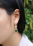 Emerald wedding earrings necklace bracelet set Bridal jewelry set Emerald green bridal necklace bridal jewelry set Emerald bridal earrings
