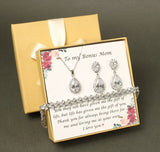 Custom Mother of the groom set Mother of the bride set Bridal jewelry set Mothers' gift Mother in law From daughter Mom gift set Bonus mom
