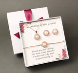 Bonus Mother Pearl gift SET Life has given me the gift of you Mother in law Bonus mom gift Mothers pearl gift from Bride Thank you mom gift