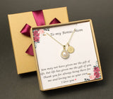Bonus Mother Pearl gift SET Life has given me the gift of you Mother in law Bonus mom gift Mothers pearl gift from Bride Thank you mom gift