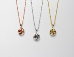 Personalized knot necklace earrings set Silver knot necklace Bridesmaid pearl jewelry set Bridesmaid gift Tie the knot Bridesmaid gift