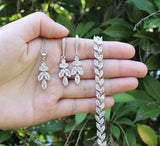 Personalized bridesmaid gifts bridesmaid earrings bridesmaid necklace earrings bracelet Cubic Zirconia crystal earrings Wedding jewelry gift