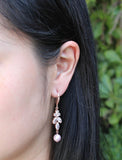 Custom Lavender pearl bridal earrings necklace wedding bracelet Bridesmaid gifts Wedding pearl jewelry Light purple bridesmaid earrings