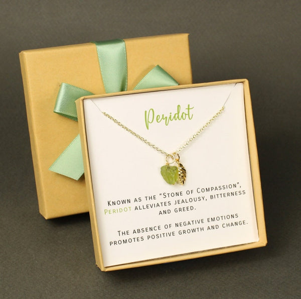 Natural Peridot raw stone necklace Sterling silver August birthstone necklace Birthday gift Peridot necklace Sister in law Niece Graduation