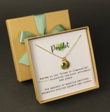 Natural Peridot pendant necklace August birthstone necklace Peridot tumbled stone necklace Personalized gift for her Family Christmas gift
