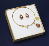 Custom Vintage Rose bridesmaid earrings Bridesmaid gift Rose gold bridesmaid infinity bracelet earrings necklace Rose pink wedding jewelry
