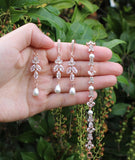 Bridal pearl jewelry set Bridesmaid earrings necklace bracelet set Wedding pearl jewelry SET Bridesmaid gifts Pearl jewelry Bridal jewelry