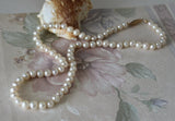 Genuine fresh water 80 pearl necklace-
