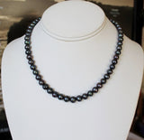 Custom Length Genuine AA+ Peacock Pearl necklace 14K Gold Fresh water pearl necklace Black pearl necklace Mothers gift Christmas Birthday