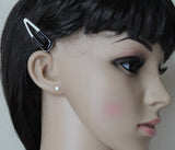Tiny 4mm Black Fire Opal stud earrings, Titanium Earrings, hypoallergenic, Gemstone post studs, Sensitive ears, Black small opal earrings