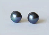 6 -6.5 mm Peacock pearl earring studs, Genuine pearl stud earrings, sterling silver, Bridesmaid gifts, Bridesmaid earrings, Birthday gift