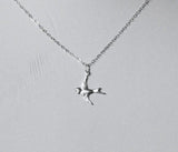 Dove Necklace - Sterling silver, Bird necklace