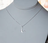 Dove Necklace - Sterling silver, Bird necklace