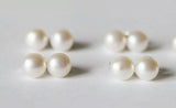 Set of 4 Real pearl stud earring, Bridesmaids earring studs, bridesmaids earrings, 4 sets pearl earrings, bridesmaids gift, Custom messages