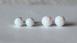 8mm Opal earring studs Multiple color opal ball studs Titanium or Niobium opal earrings Opal Jewelry Birthday gift Bridesmaid gift