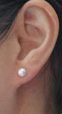 Genuine fresh water pearl stud earrings, Wedding pearl earrings, Bridesmaid gift, Bridal party earrings Real pearl studs White pearl earring