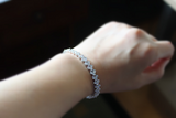 White Gold Plated Cubic Zirconia bracelet, Bridal bracelet, Bridesmaids bracelet, Bridal party jewelry, Bridal jewelry,  Wedding CZ crystal bracelet