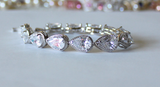 Bridesmaids bracelet, Tear drop cubic zirconia bracelet, Rose gold bracelet, Bridal gold bracelet, Bridesmaids gift, Wedding bracelet