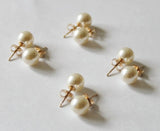 4mm 6mm 8mm 10mm Bridesmaid pearl stud earrings- 14K gold fill pearl studs- bridesmaid gift-pearl studs- flower girl gift-bridesmaid jewelry